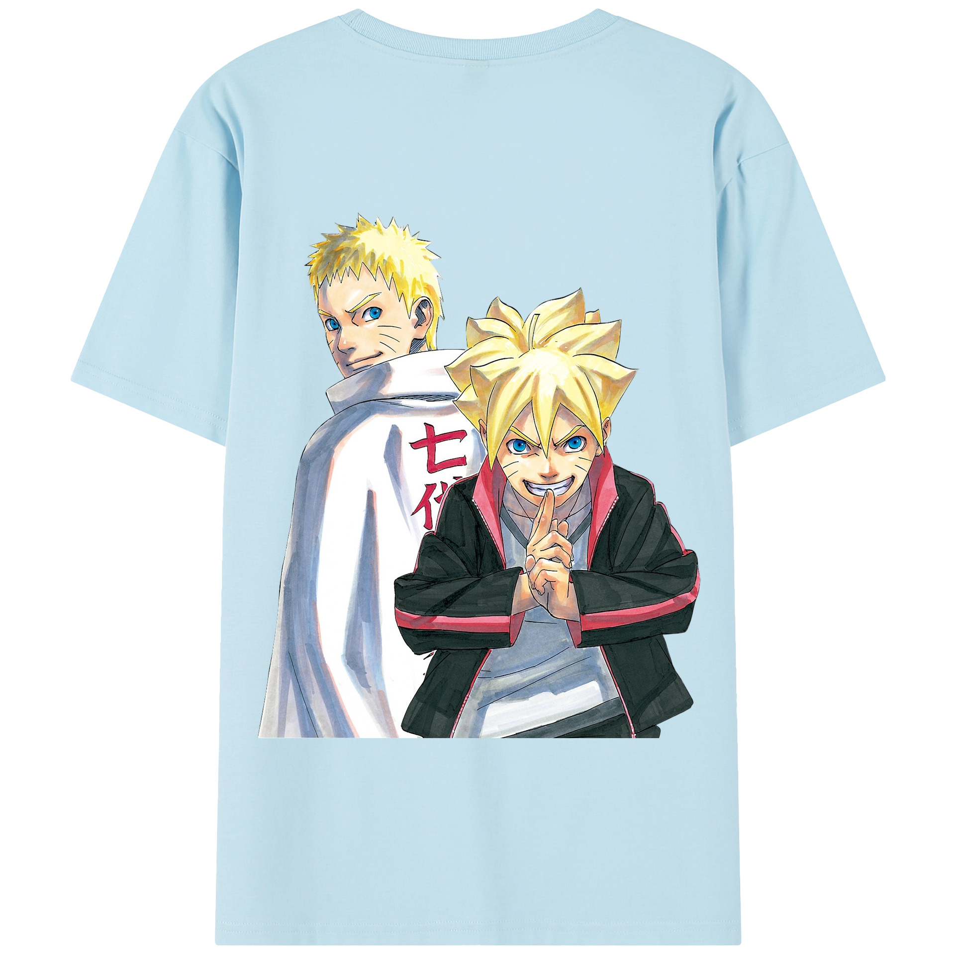 （画像用） NARUTO -ナルト- うずまき ボルト Uzumaki Boruto 綿100％半袖Tシャツ（背面プリント）